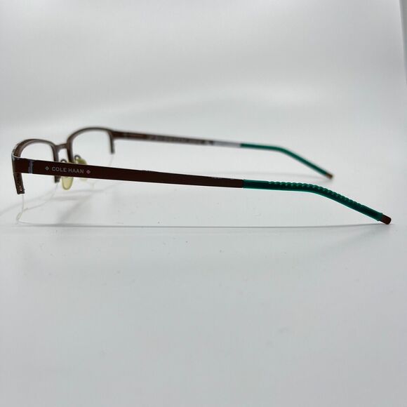 Cole Haan Eyeglasses Frames Half Rim CH4014 brown 210 53-18 H6559 - Picture 3 of 8